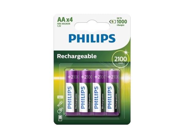Philips Multilife R6B4A210 - Batteri 4 x AA-type - NiMH - (ladbare) - 2100 mAh