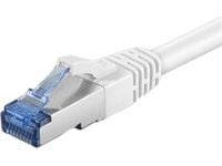 Wentronic Goobay - Verkkokaapeli - RJ-45 (M) - RJ-45 (M) - 1 m - parit metallifoliossa (PiMf) - CAT 6a - puristettu, sileä - valkoinen (93688)