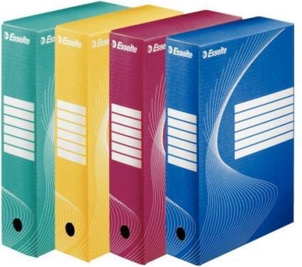 Esselte arkivboks VIVIDA, DIN A4, rød (B)100 mm laget av 100% resirkulert papp, 100% gjenvinnbar, - 25 stk (128422)