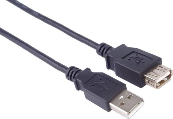 PremiumCord USB 2.0-förlängningskabel, A-A, 0,5 m, svart (kupaa05bk)