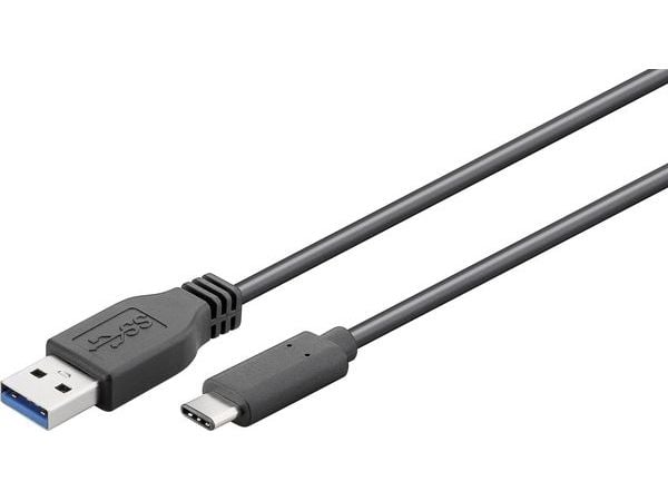 Goobay - USB-kabel - 9 pin USB Type A (P) til USB Type C (P) - 50 cm ( USB 3.1 ) - omvendelig A-stikforbindelse - sort