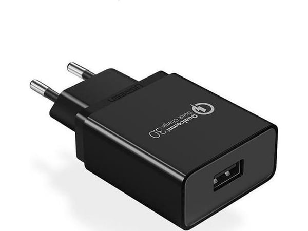 Vegglader UGREEN CD122, 18W, QC 3.0, USB (svart)