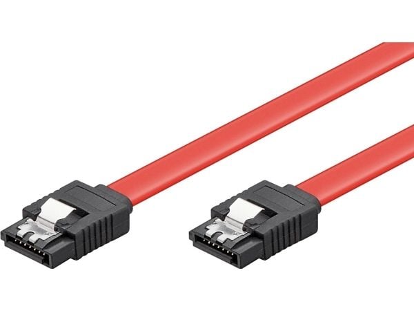 goobay - SATA-kabel - Serial ATA 150/300 - SATA til SATA - låst