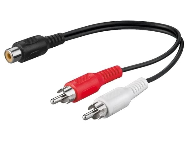 goobay AVK 108-0020 - Lydsplitter - RCA x 2 hann til RCA hunn - 20 cm