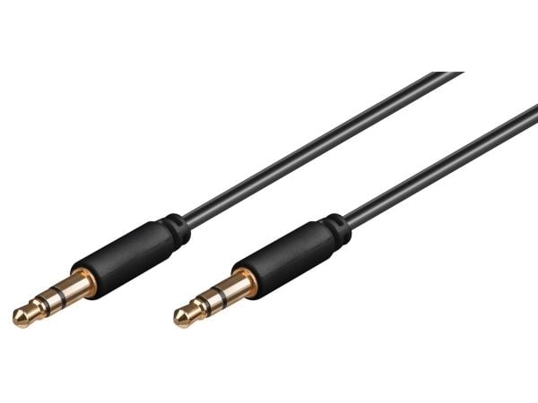 goobay AVK 183-0100 mini - Lydkabel - mini-phone stereo 3.5 mm hann til mini-phone stereo 3.5 mm hann - 1 m - svart