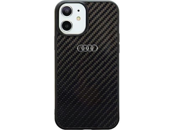 Audi karbonfiber harddeksel til iPhone 11 / Xr 6.1" - svart/sort AU-TPUPCIP11-R8/D2-BK