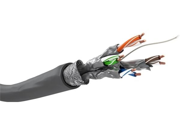 goobay - Bulk-kaapeli - 100 m - SFTP, PiMF - CAT 6 - halogeeniton, kiinteä - harmaa