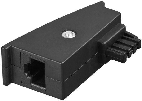 goobay - Nettverksadapter - TAE-F (hann) til RJ-45 (2 pins) (hunn) - 5.3 m - svart