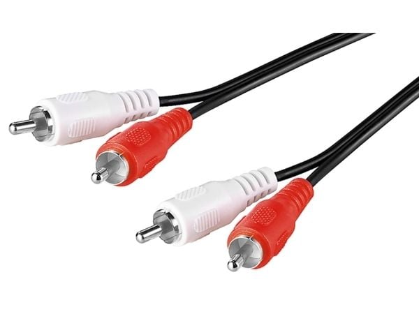goobay - Lydkabel - RCA hann til RCA hann - 2.5 m - rund