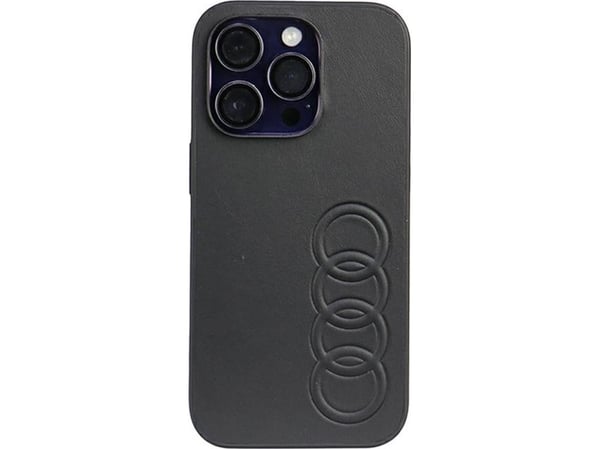 Audi kunstlær iPhone 14 Pro 6,1" svart/svart hardcase AU-TPUPPCIP14P-TT/D1-BK