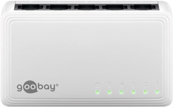 5-Port Gigabit Ethernet Switch - 5x RJ45 sockets, autonegotiation, 1000 Mbit/s