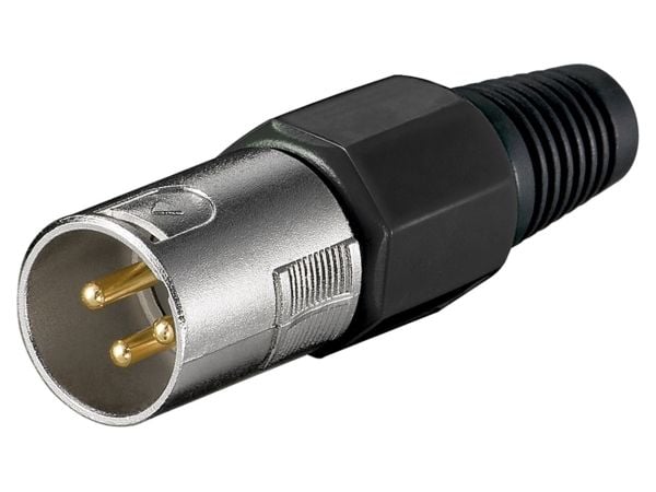 goobay - Audiotilkopling - XLR3 plugg - skjermet - svart