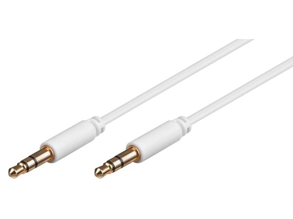 goobay AVK 183-0200 - Lydkabel - mini-phone stereo 3.5 mm hann til mini-phone stereo 3.5 mm hann - 2 m - hvit