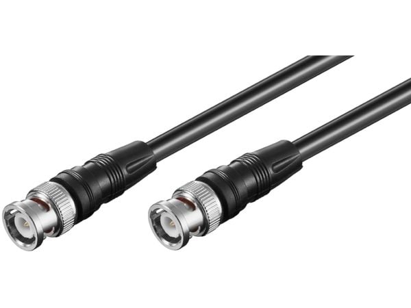 Wentronic Goobay BNC-liitäntäkaapeli, musta, 10 m - BNC-pistoke > BNC-pistoke (50088)
