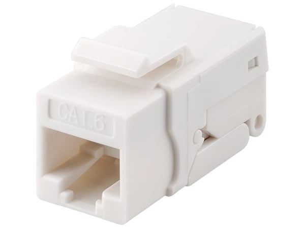 goobay - Modulinnlegg - CAT 6 - UTP - RJ-45 - hvit