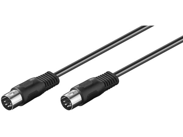goobay - Video/lydkabel - 5-stifts DIN 180° plugg til 5-stifts DIN 180° plugg - 1.5 m - skjermet