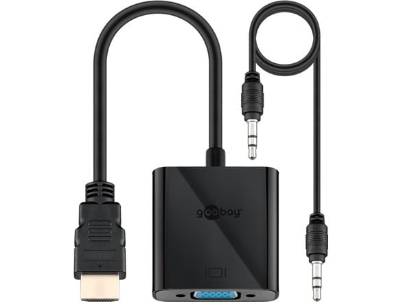 goobay - Videomuuntaja - HDMI - VGA - sort - en gros