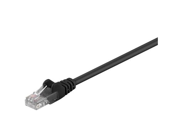 Wentronic Goobay CAT 5e liitäntäkaapeli, U/UTP, musta, 2 m - CCA kupari mix (68647)