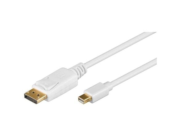 goobay - DisplayPort-kabel - Mini DisplayPort (hann) til DisplayPort (hann) - 1 m - hvit