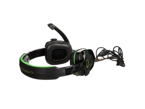 Gamingheadset med mikrofon RAVEN on-ear grön