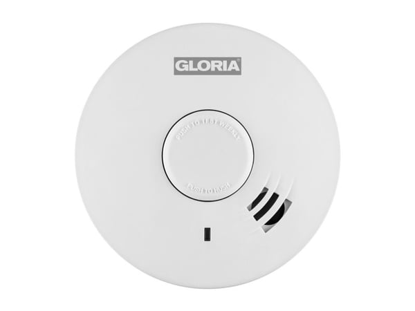 Gloria R-10 002518.0015 røykvarsler inkl. 10 års batteri batteridrevet (002518.0015)