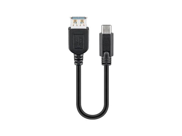 goobay - USB-kabel - USB typ A (hane) till 24 pin USB-C (hane) - USB 3.1 Gen 2 - 15 cm