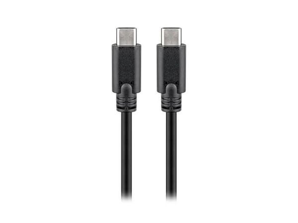 goobay - USB-kabel - USB-C (hann) til USB-C (hann) - USB 3.1 - 50 cm - svart