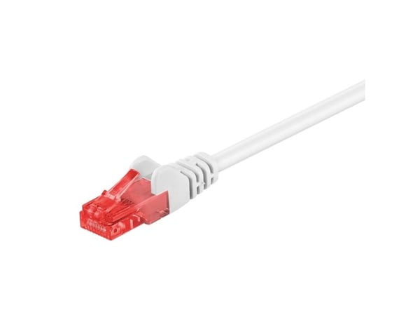 goobay - Verkkokaapeli - RJ-45 (uros) - RJ-45 (uros) - 7,5 m - UTP - CAT 6 - muotoiltu - valkoinen