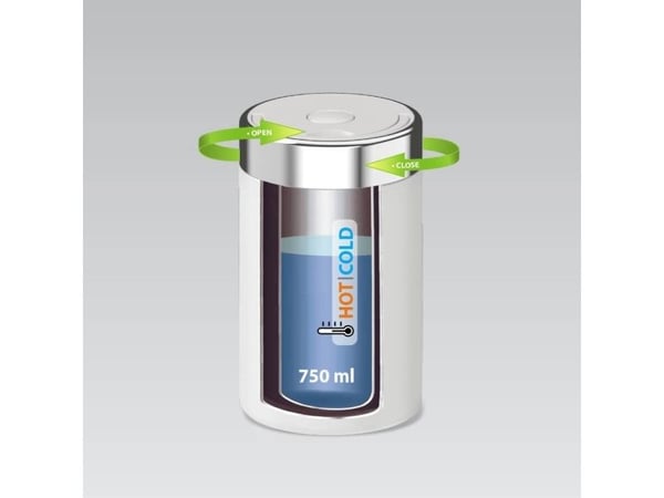 Termospullo Maestro MR-1649-75-WHITE 750 ml