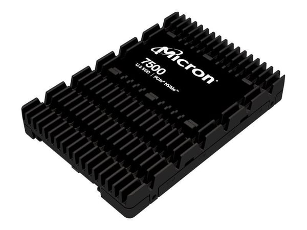 Micron 7500 PRO - SSD - Read Intensive - kryptert - 15.36 TB - intern - 2.5" - U.3 PCIe 4.0 (NVMe) - 256-bit AES, 3072-bit RSA, 208-bit RSA - TCG O...