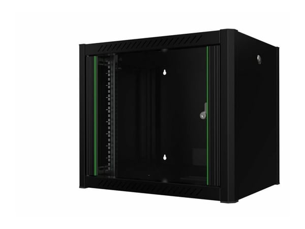 Lanview by Logon - Rack skåp - 60 x 45, pro - väggmontering - RAL 9005, svart - 9U - 19"