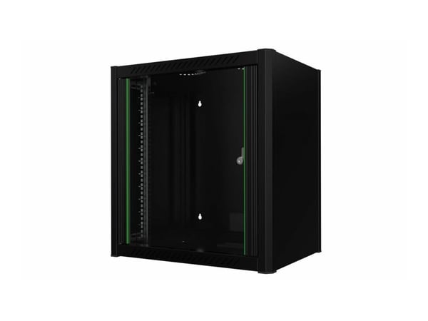 Lanview by Logon - Rack skap - 60 x 45 - veggmonterbar - RAL 9005, svart - 12U - 19"