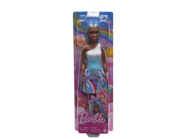 Barbie enhjørningsdukke, blått antrekk