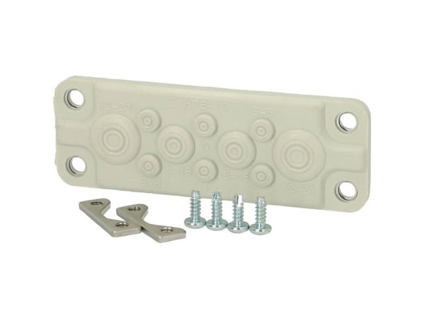 FIBOX Kalvolaippasarja FMF 10, 138 x 48 mm, laippakoko1,IP65, 2 x 12-21 mm 2 x 8-15 mm 6 x 5-8 mm