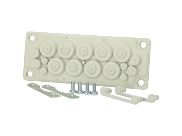 Fibox FMF 17 Kaapelin sisääntulolevy Polykarbonaatti Harmaa-valkoinen (RAL 7035) 1 kpl
