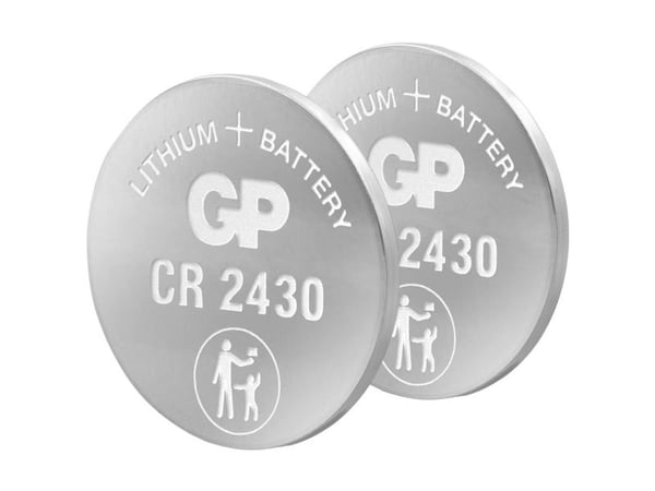 GP knappcellebatteri CR 2430 3 V 2 stk 300 mAh litium GPCR2430STD411C2