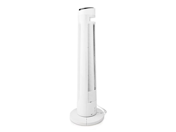 Nedis FNTR13CWT40, Viftedrevet elektrisk romvarmer, 7,5 timer, 1,2 m, Innendørs, Gulv, Sort, Hvit