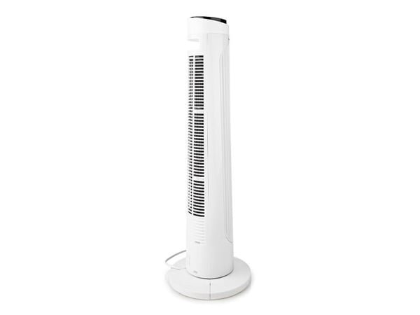 Nedis FNTR13CWT40, Viftedrevet elektrisk romvarmer, 7,5 timer, 1,2 m, Innendørs, Gulv, Sort, Hvit