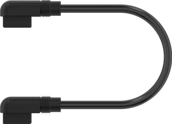 Corsair iCUE LINK - Strøm/data-kabel - CORSAIR iCUE link vinklet til CORSAIR iCUE link vinklet - 13.5 cm - svart (en pakke 2)