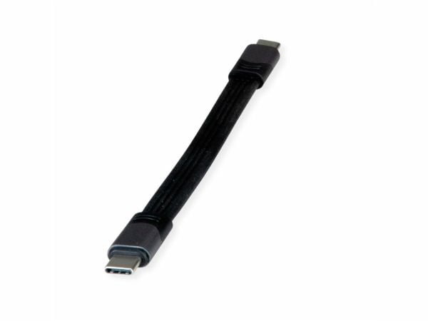 ROLINE 11029078, 0,15 m, USB C, USB C, USB4 Gen 3x2, 40000 Mbit/s, musta