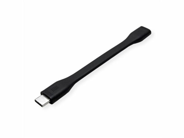 ROLINE 11029079, 0,115 m, USB C, USB C, USB4 Gen 3x2, 40000 Mbit/s, musta