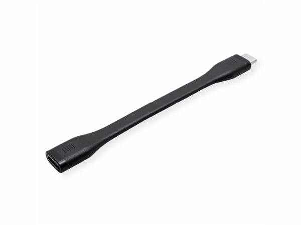 ROLINE 11029079, 0,115 m, USB C, USB C, USB4 Gen 3x2, 40000 Mbit/s, musta