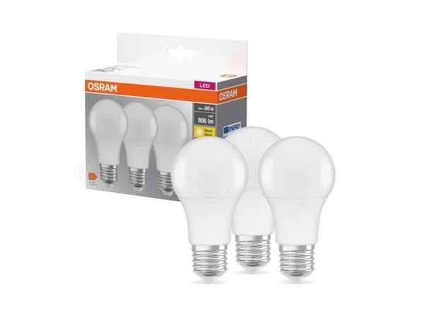 Osram 4099854046797, 8,5 W, 60 W, E27, 806 lm, 10000 timer, Varm hvit