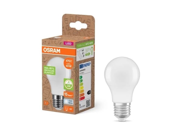 Osram 4058075831780, 4,9 W, 40 W, E27, 470 lm, 15000 timer, Kjølig hvit