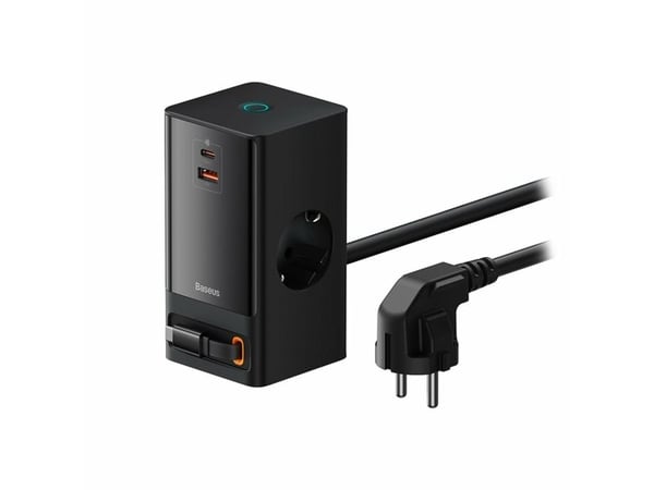Baseus PowerCombo, Sisätila, AC, 0,8 m, musta Baseus PowerCombo, Sisätila, AC, 0,8 m, musta