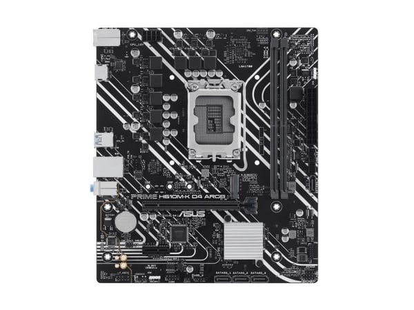 ASUS PRIME H610M-K D4 - Hovedkort - micro ATX - LGA1700-sokkel - H610 Chipset - USB 3.2 Gen 1 - Gigabit LAN - innbygd grafikk (CPU kreves) - HD-lyd...