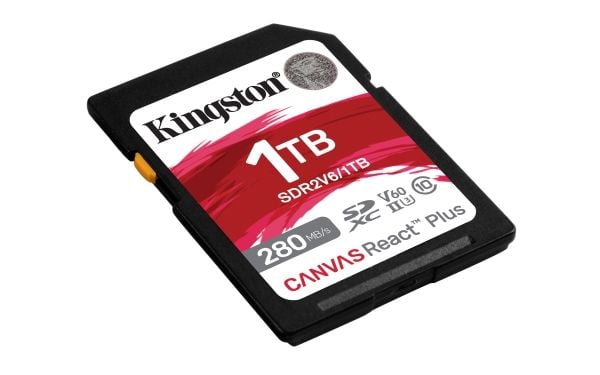 Kingston Canvas React Plus - Flashminnekort - 1 TB - Video Class V60 / UHS-II U3 / Class10 - SDXC UHS-II