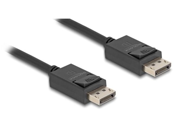 Delock - DisplayPort-kabel - DisplayPort (hann) til DisplayPort (hann) - DisplayPort 2.1 - 1 m - 8 K 60 Hz (7680 x 4320) støtte - svart