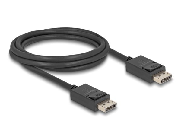 Delock - DisplayPort-kabel - DisplayPort (hann) til DisplayPort (hann) - DisplayPort 2.1 - 2 m - 8 K 60 Hz (7680 x 4320) støtte - svart