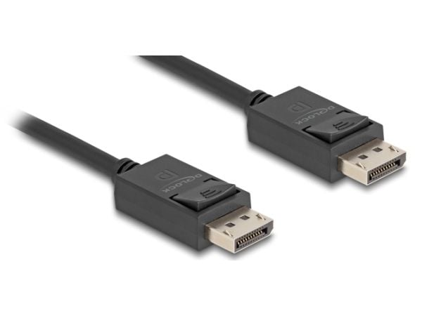 Delock - DisplayPort-kabel - DisplayPort (hann) til DisplayPort (hann) - DisplayPort 2.1 - 2 m - 8 K 60 Hz (7680 x 4320) støtte - svart